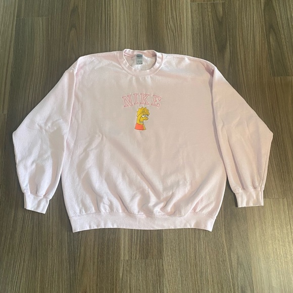 Tops - Light Pink Embroidered NIKE Sweatshirt